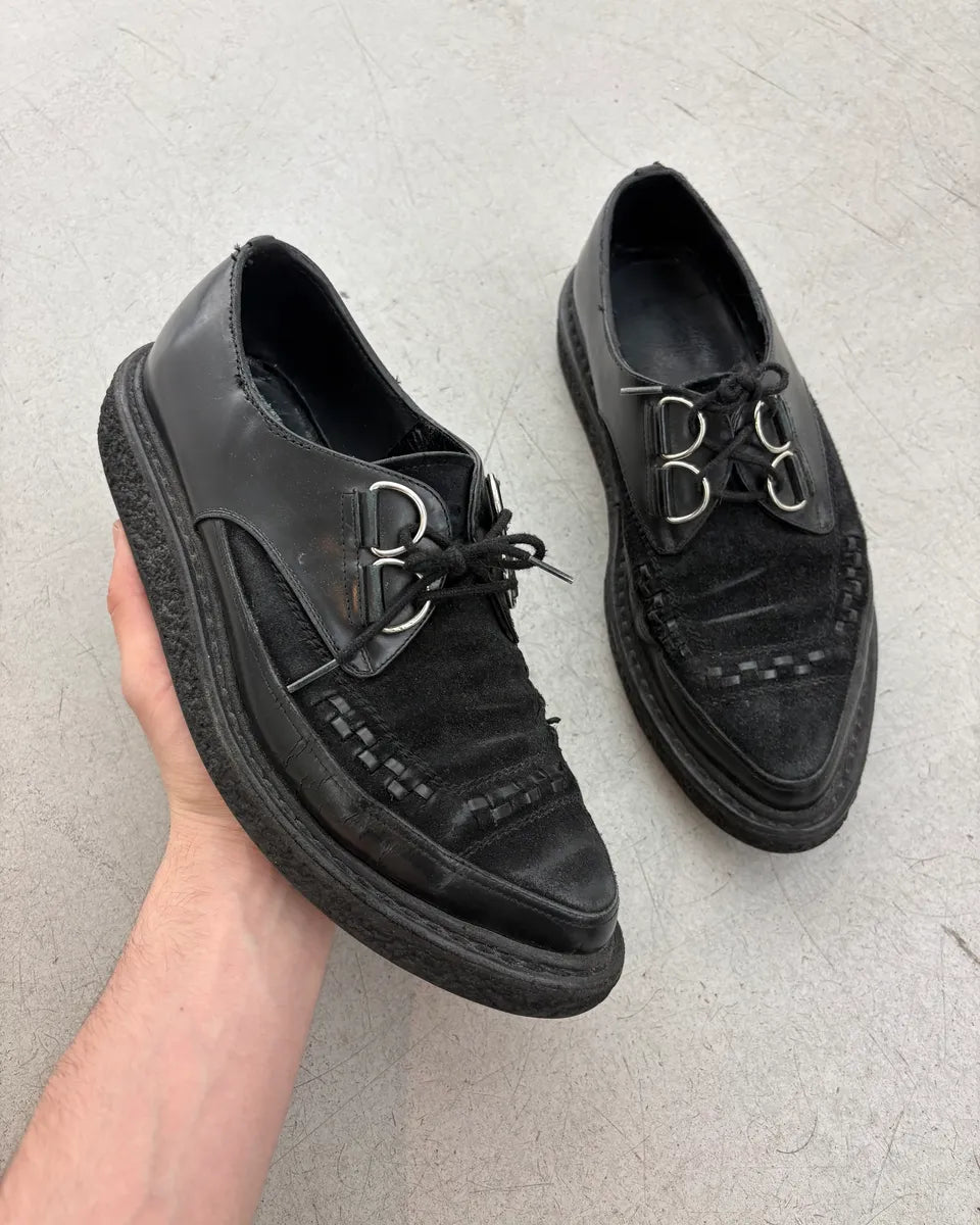 AW2014 Saint Laurent Black Suede Leather Loafers kNHbzYj 0