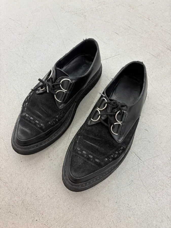 AW2014 Saint Laurent Black Suede Leather Loafers kNHbzYj 3