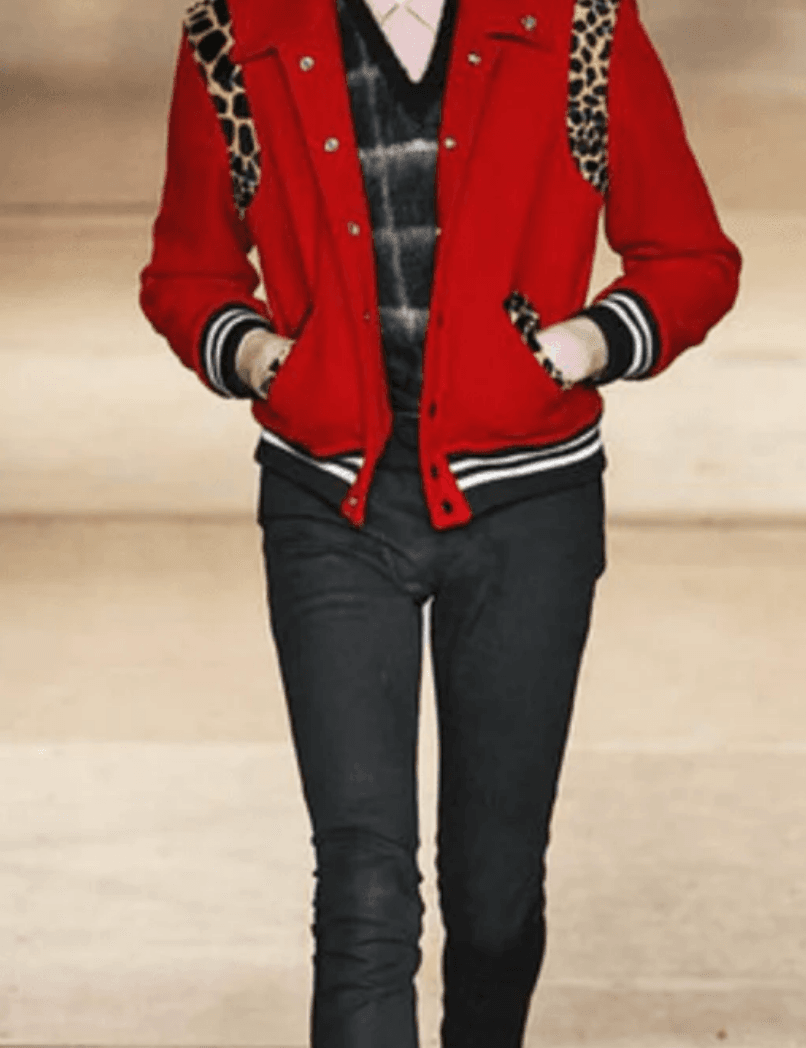 AW2014 Saint Laurent Cheetah Red Pony Hair Teddy Jacket by Hedi Slimane DVcmZpL 3