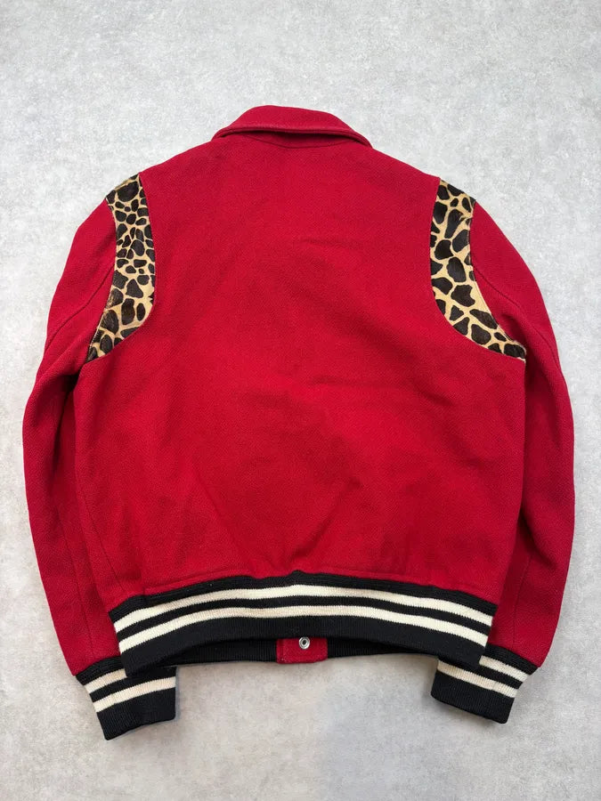 AW2014 Saint Laurent Cheetah Red Pony Hair Teddy Jacket by Hedi Slimane JSiSpSF 5