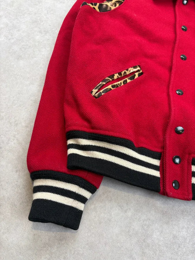 AW2014 Saint Laurent Cheetah Red Pony Hair Teddy Jacket by Hedi Slimane JSiSpSF 7