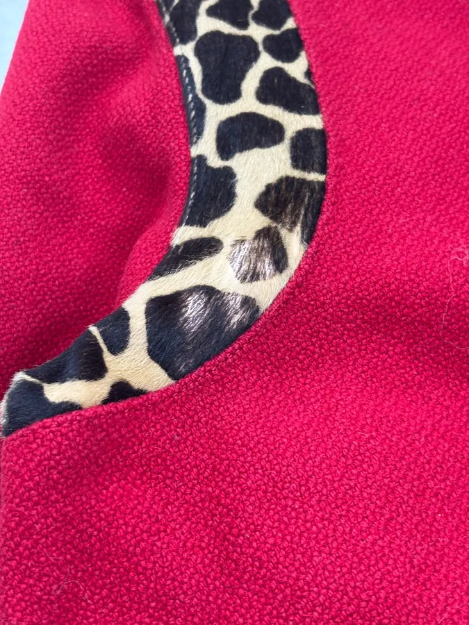 AW2014 Saint Laurent Cheetah Red Pony Hair Teddy Jacket by Hedi Slimane JSiSpSF 9