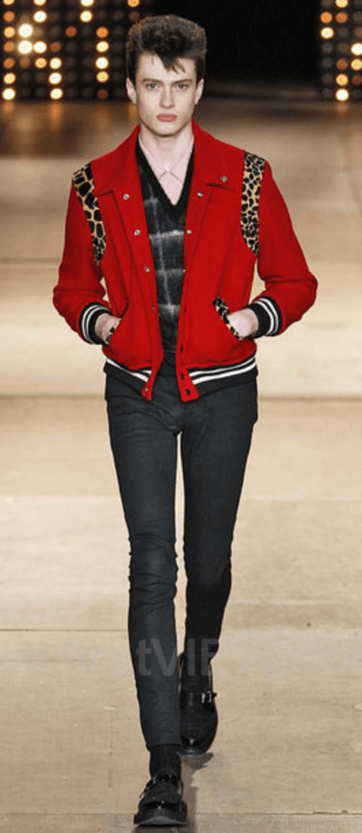 AW2014 Saint Laurent Cheetah Red Pony Hair Teddy Jacket by Hedi Slimane rzMhCBu 1