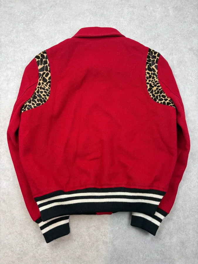 AW2014 Saint Laurent Cheetah Red Pony Hair Teddy Jacket by Hedi Slimane rzMhCBu 4