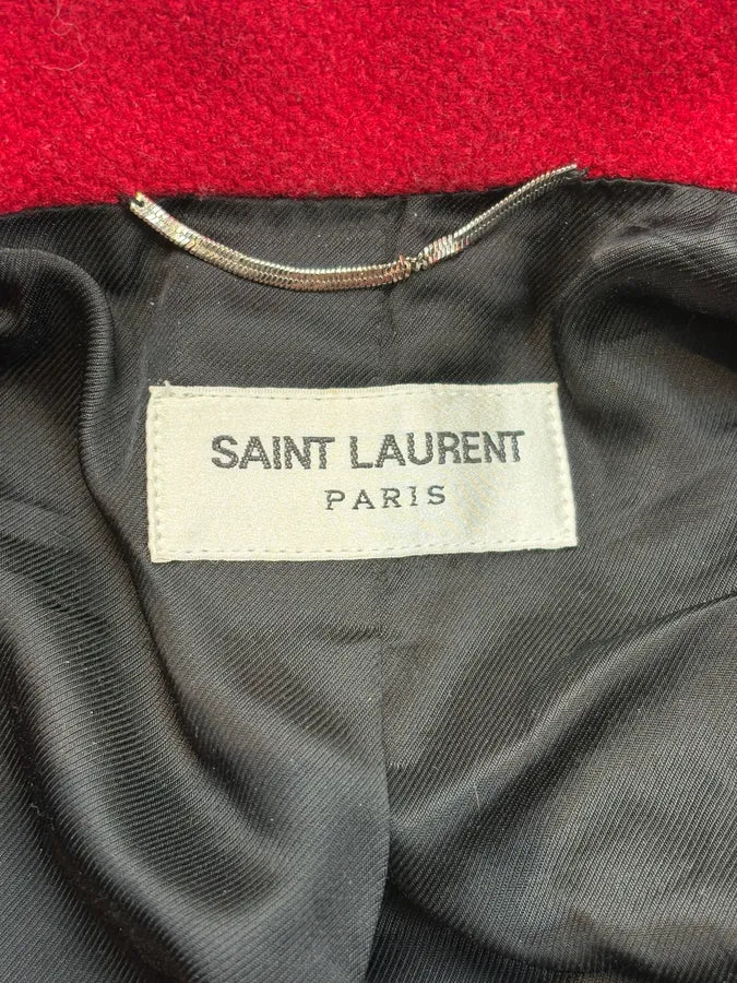 AW2014 Saint Laurent Cheetah Red Pony Hair Teddy Jacket by Hedi Slimane rzMhCBu 9