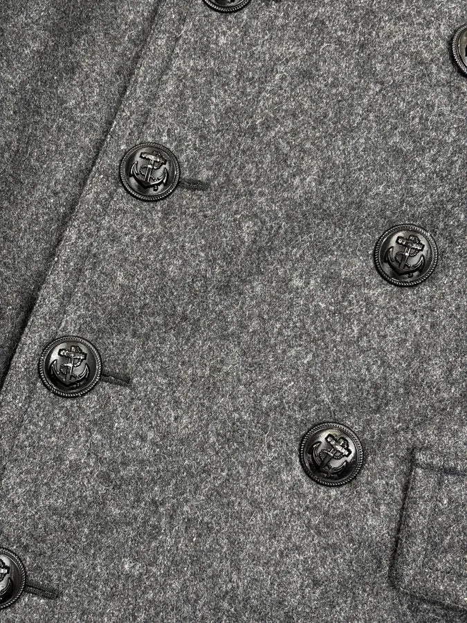 AW2014 Saint Laurent Grey Wool Caban Jacket by Hedi Slimane zlaFWLk 7