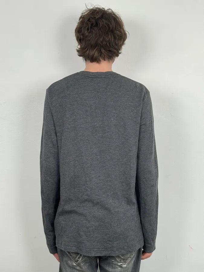 AW2014 Yohji Yamamoto Grey Henley Longsleeve WsWlDzw 2