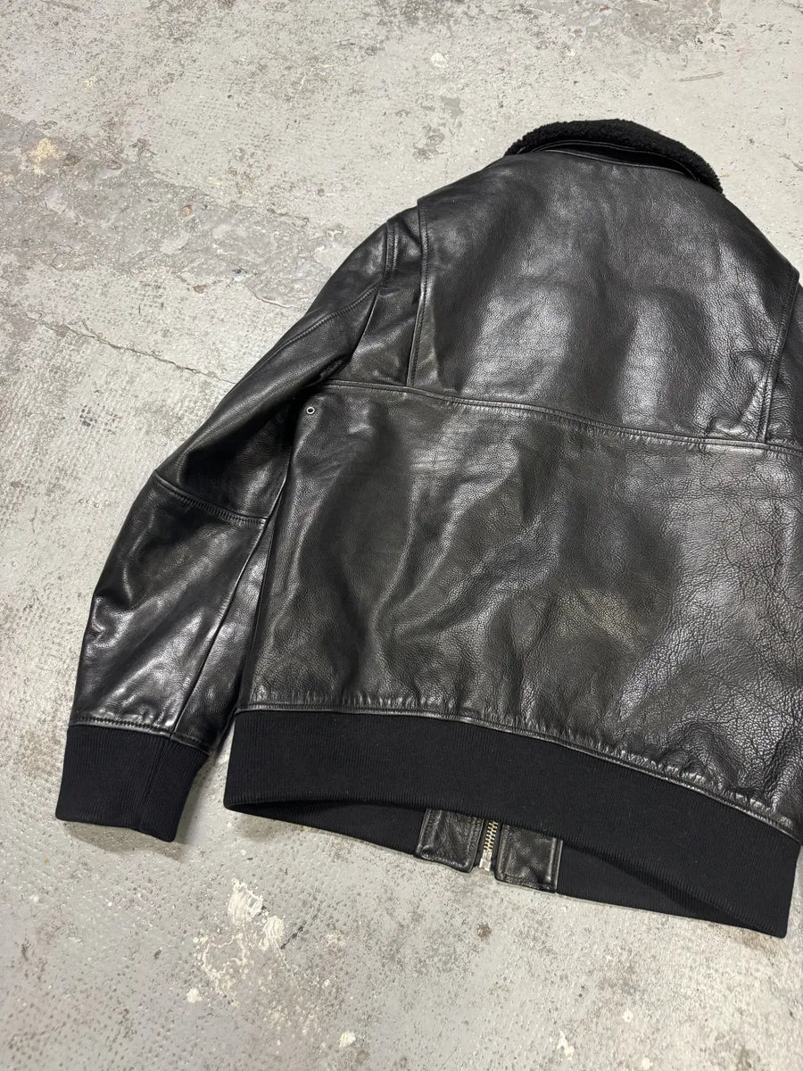 AW2015 Acne Studios Abel Black Cow Leather Jacket YwyUvcJ 9