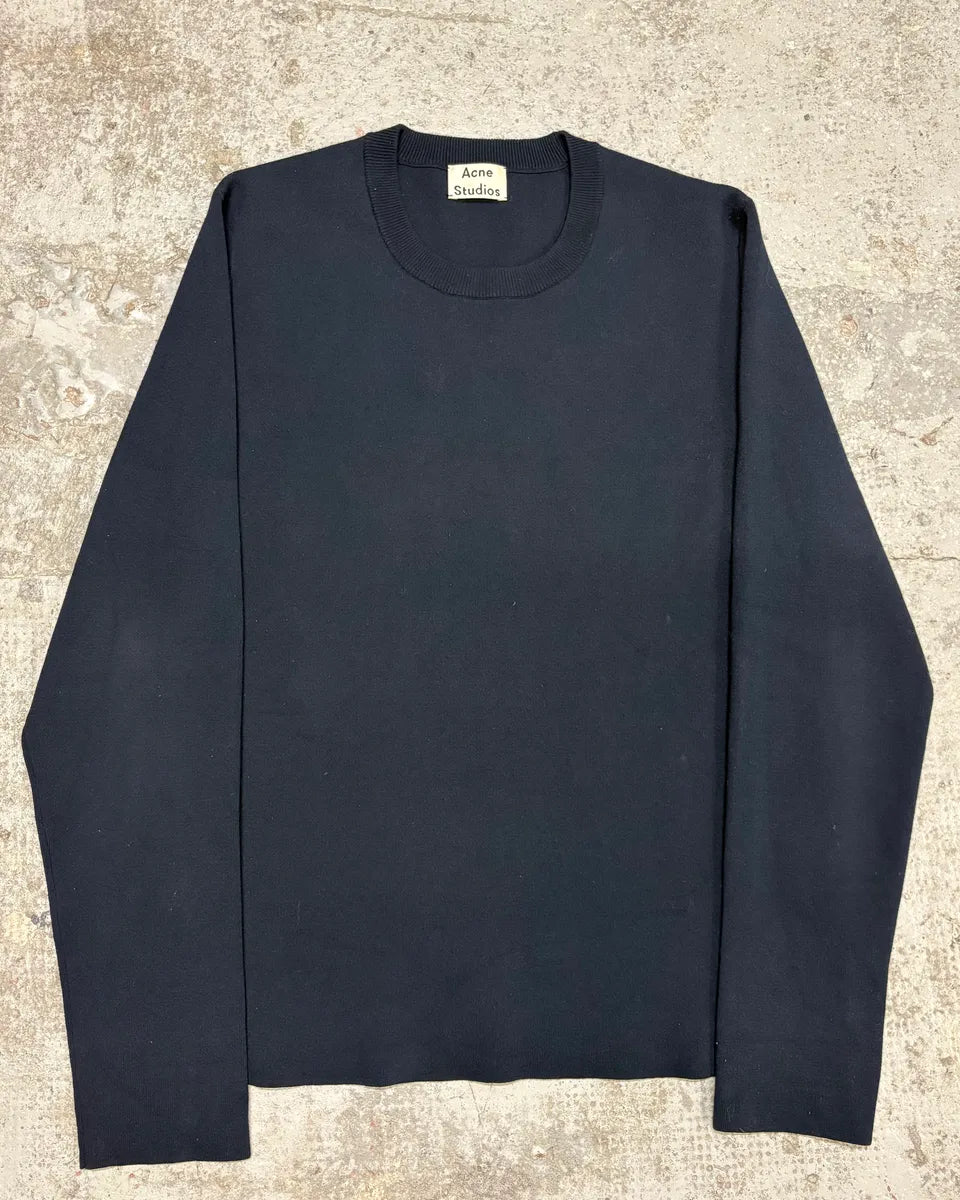 AW2015 Acne Studios Navy Wool Minimalist Sweater ZWiOFbl 0
