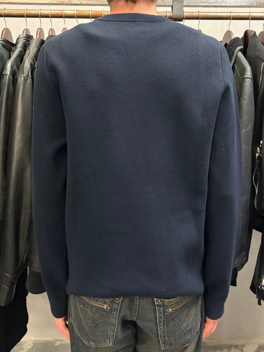 AW2015 Acne Studios Navy Wool Minimalist Sweater ZWiOFbl 2