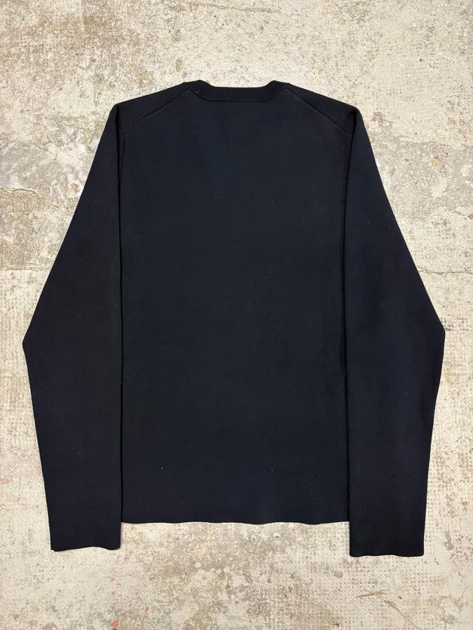 AW2015 Acne Studios Navy Wool Minimalist Sweater ZWiOFbl 5