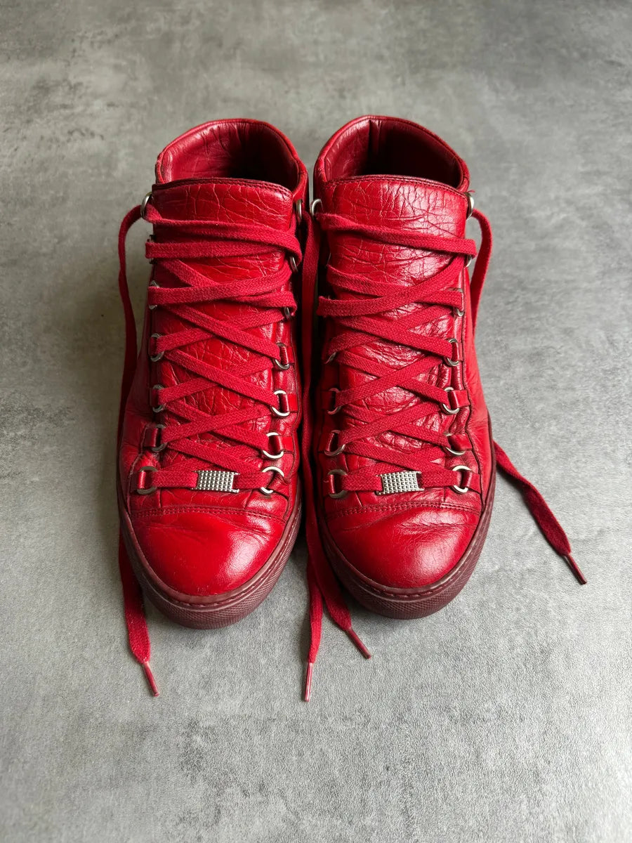AW2015 Balenciaga Arena High Red Vibrant Leather wYbBrll 5