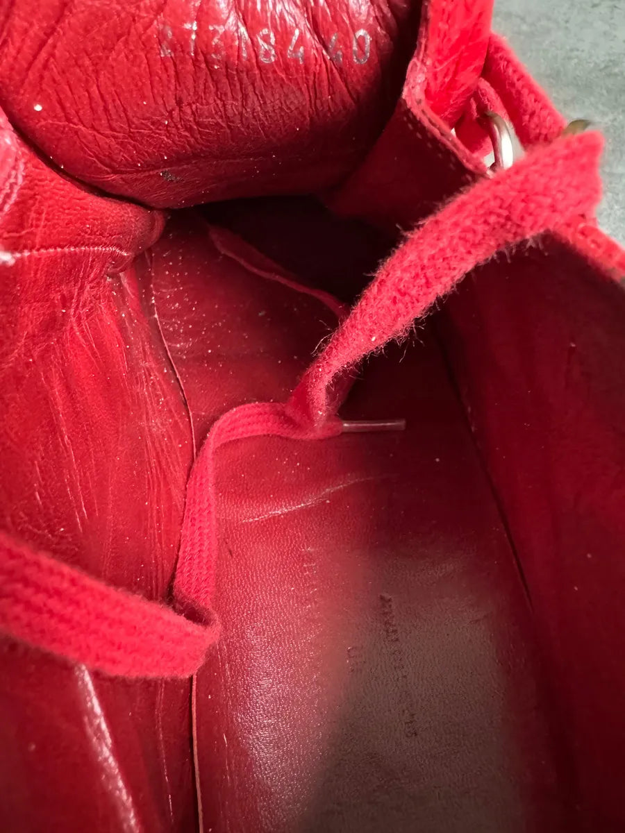 AW2015 Balenciaga Arena High Red Vibrant Leather wYbBrll 9