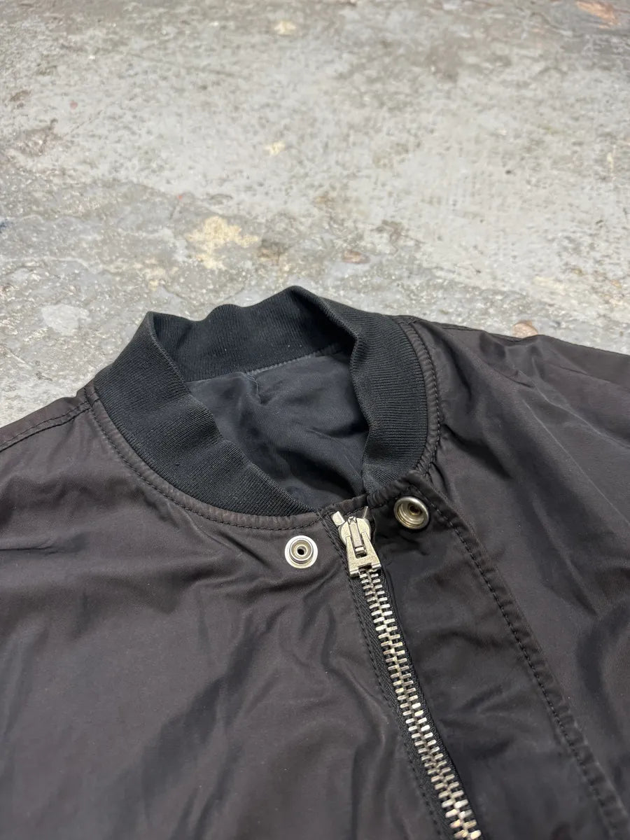 AW2015 Balenciaga Black Asymmetrical Bomber Jacket YTXKUPg 3
