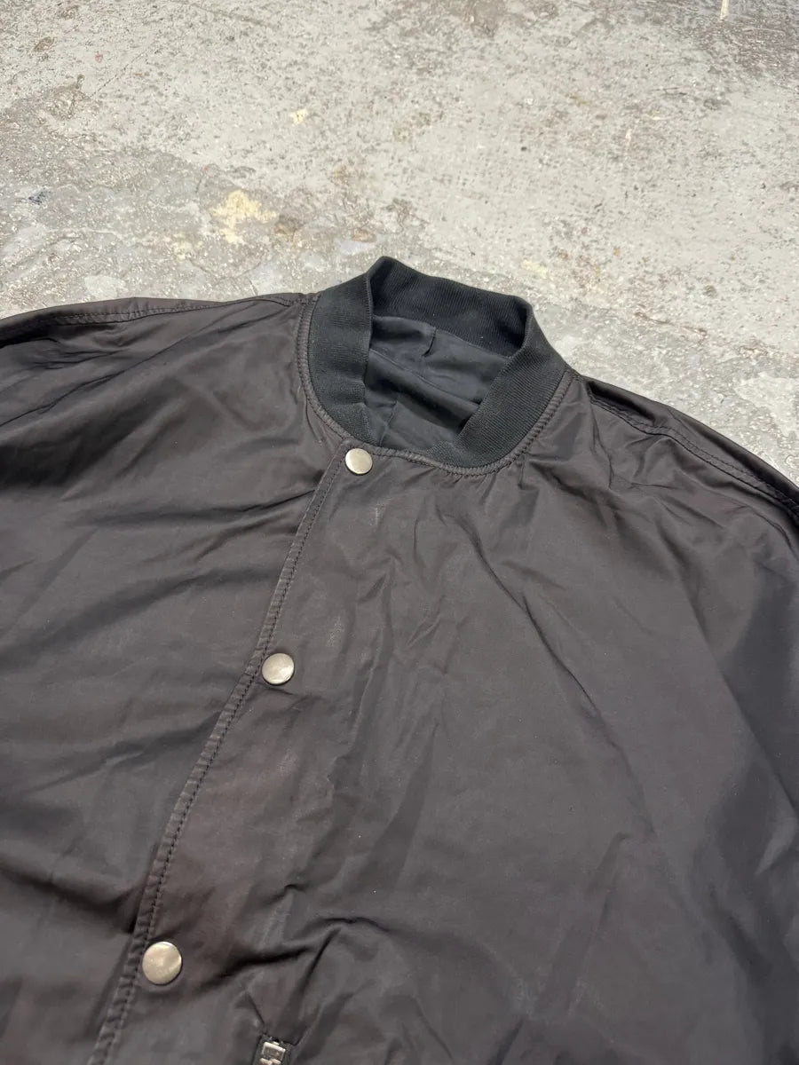 AW2015 Balenciaga Black Asymmetrical Bomber Jacket YTXKUPg 5