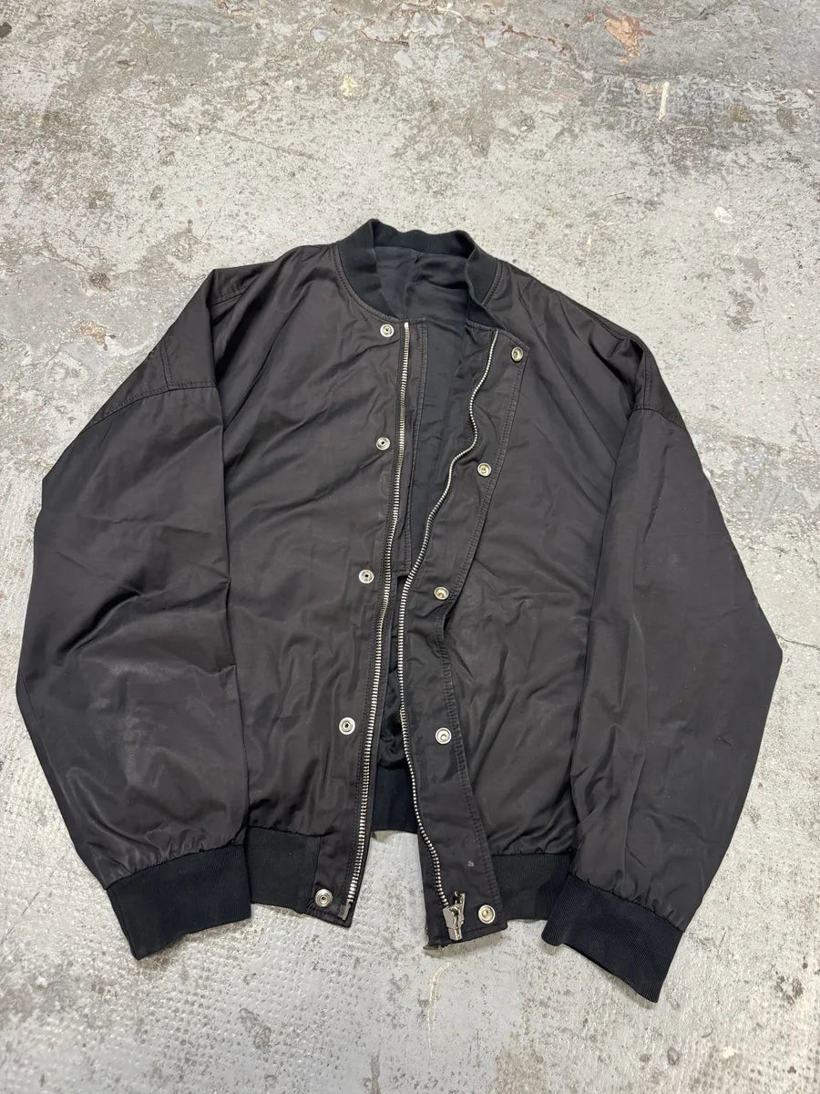 AW2015 Balenciaga Black Asymmetrical Bomber Jacket YTXKUPg 6