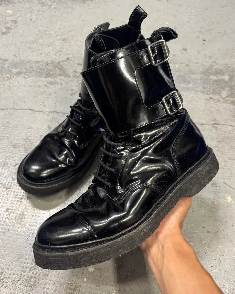 AW2015 Balmain H&M Black Ankle Leather Boots (44eu/us10) NQGkxGj 0