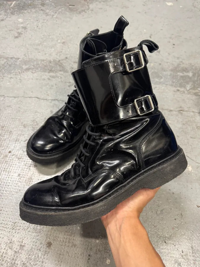 AW2015 Balmain H&M Black Ankle Leather Boots (44eu/us10) NQGkxGj 1