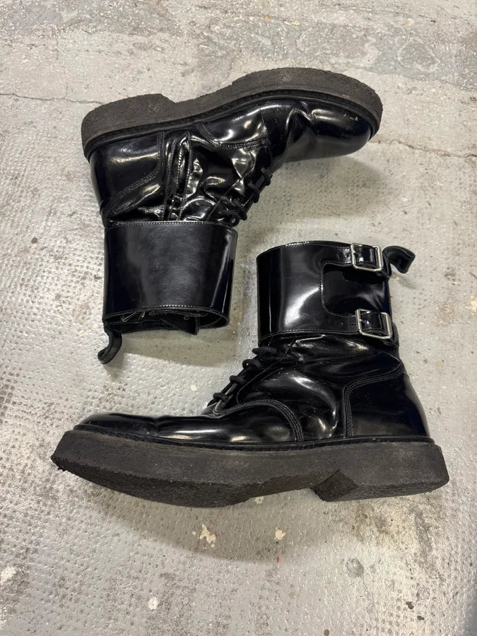AW2015 Balmain H&M Black Ankle Leather Boots (44eu/us10) NQGkxGj 3