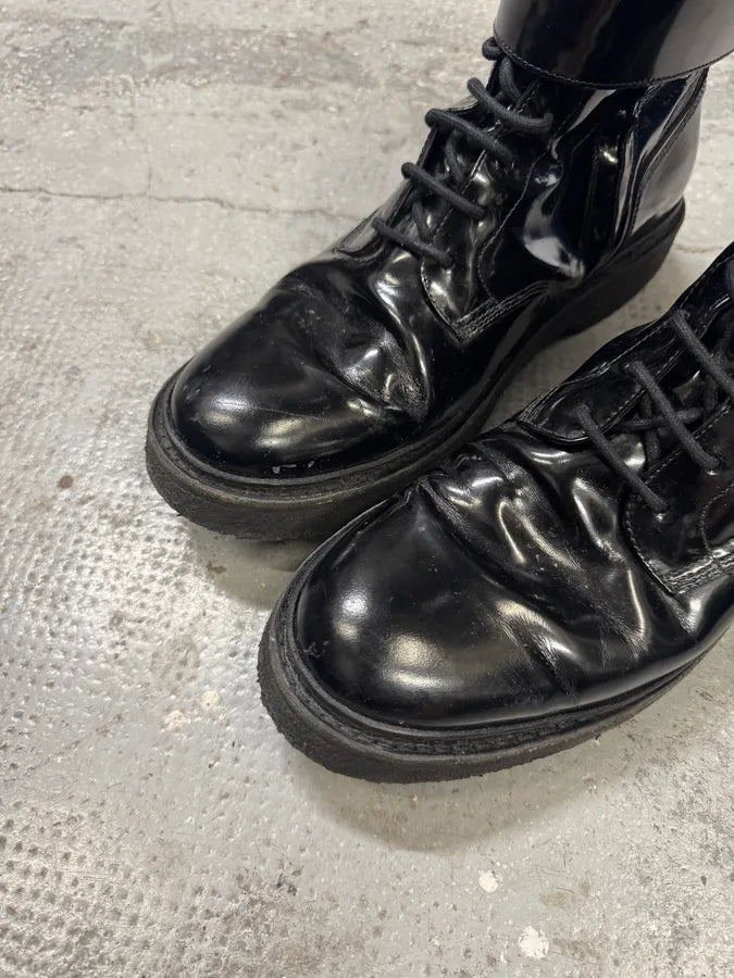 AW2015 Balmain H&M Black Ankle Leather Boots (44eu/us10) NQGkxGj 5