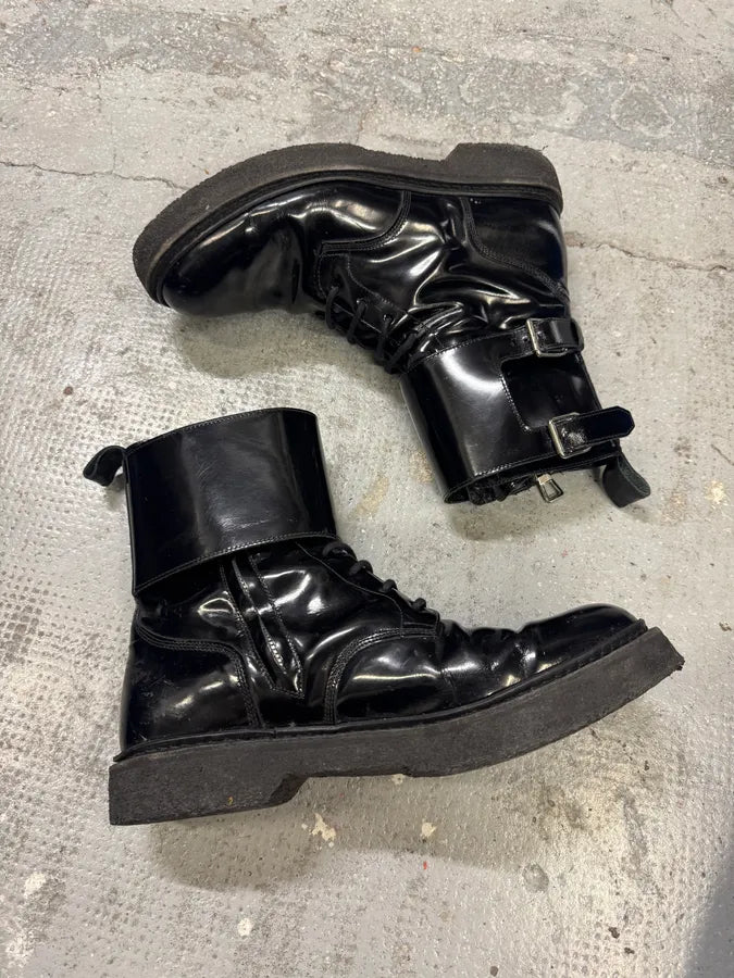 AW2015 Balmain H&M Black Ankle Leather Boots (44eu/us10) NQGkxGj 7