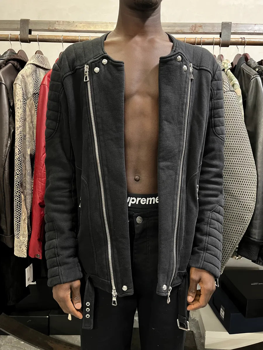 AW2015 Balmain H&M Horpist Quilted Black Sweater LFIAHlb 1