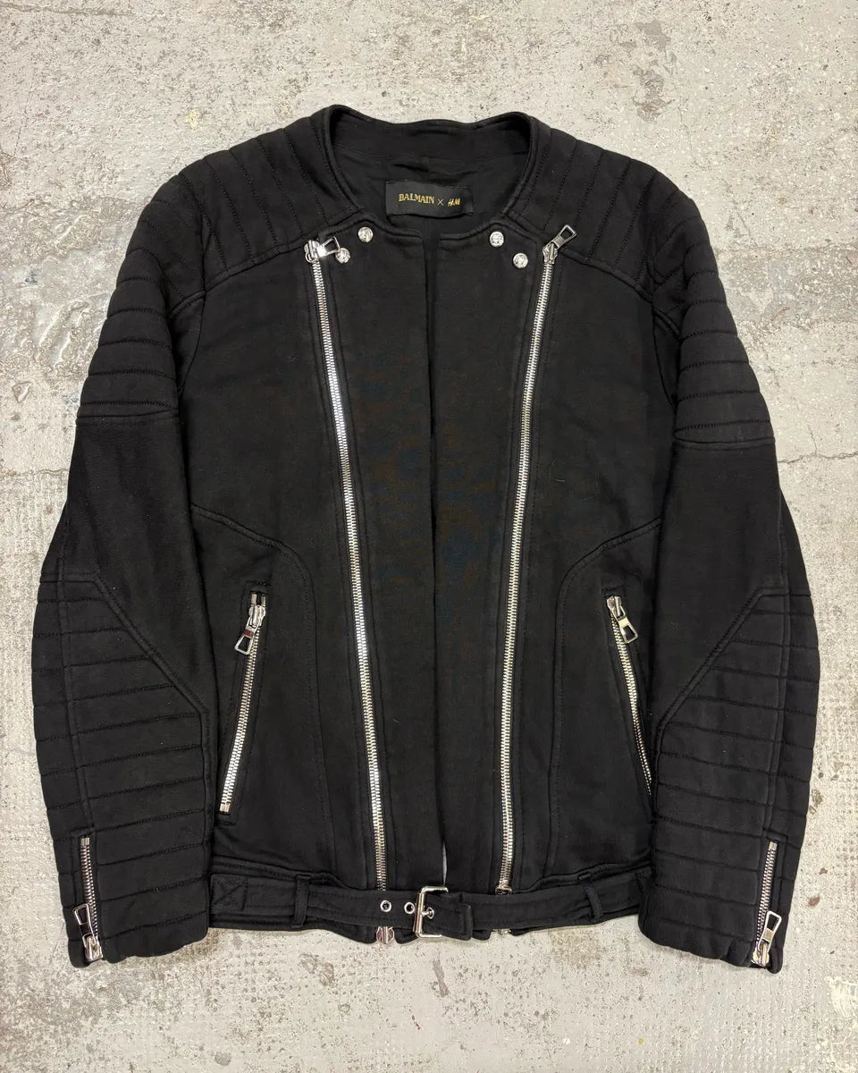 AW2015 Balmain H&M Horpist Quilted Black Sweater LFIAHlb 0