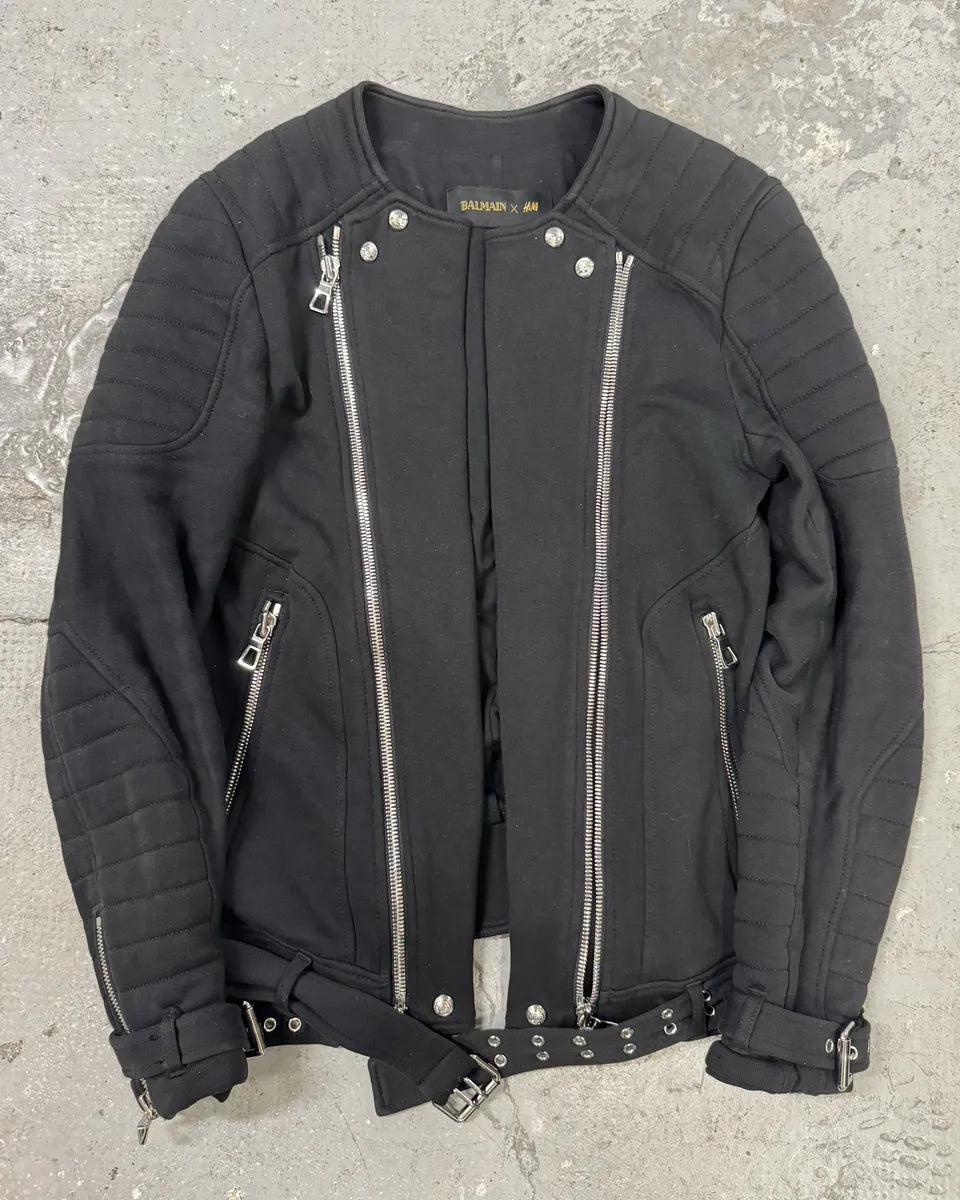 AW2015 Balmain H&M Horpist Quilted Black Sweater igVLYlI 0
