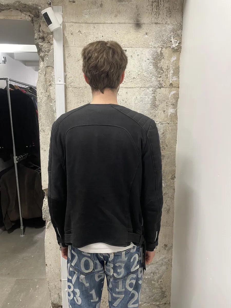 AW2015 Balmain H&M Horpist Quilted Black Sweater igVLYlI 3