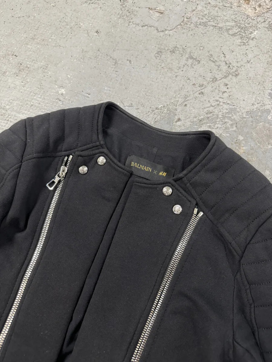 AW2015 Balmain H&M Horpist Quilted Black Sweater igVLYlI 6