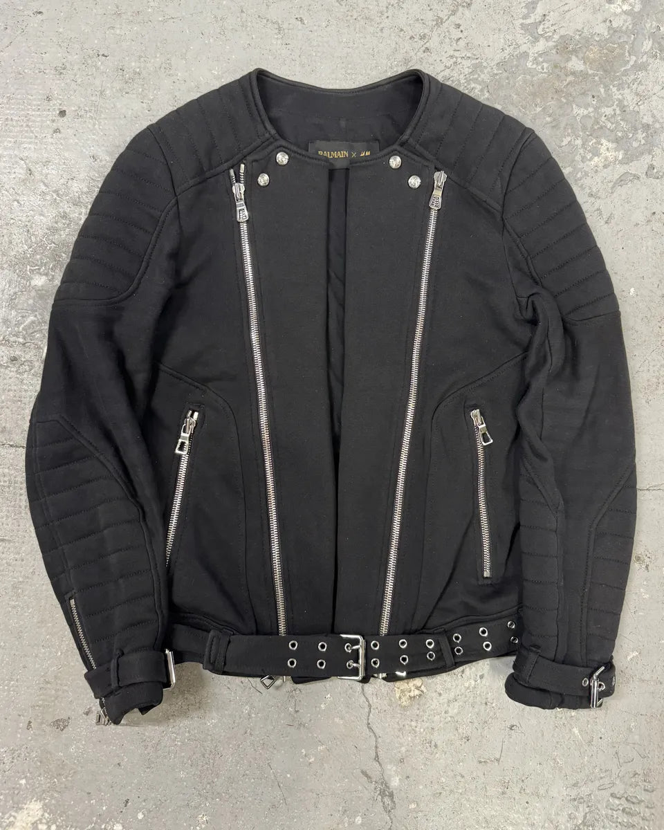 AW2015 Balmain H&M Horpist Quilted Black Sweater igVLYlI 8