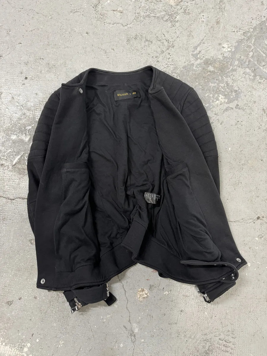 AW2015 Balmain H&M Horpist Quilted Black Sweater igVLYlI 9