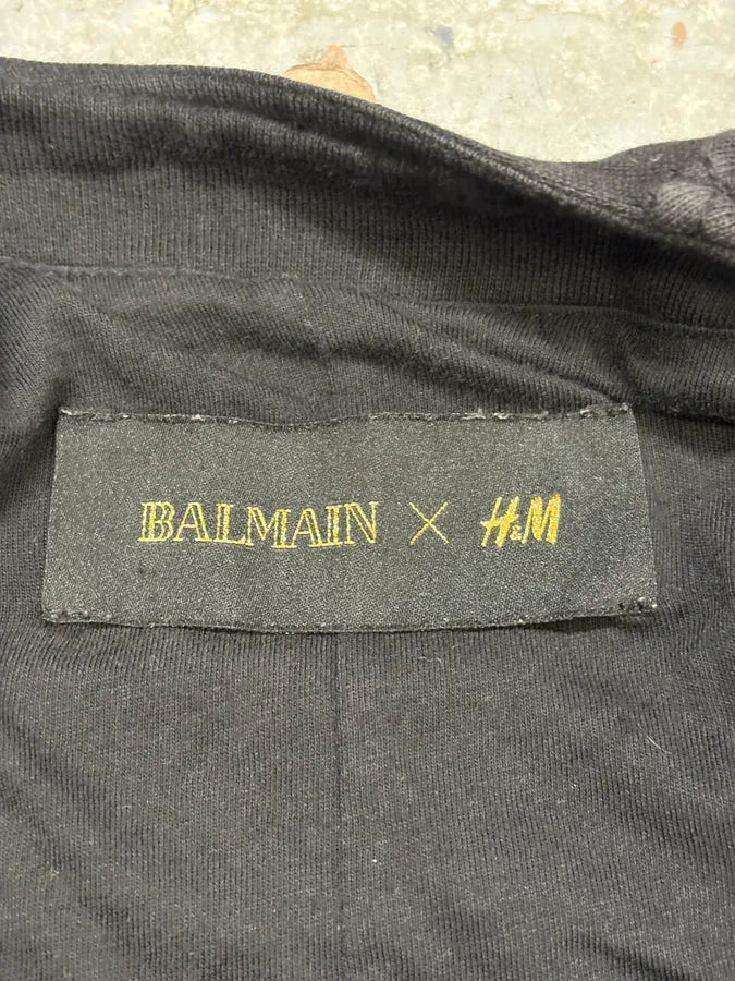 AW2015 Balmain H&M Horpist Quilted Black Sweater LFIAHlb 7