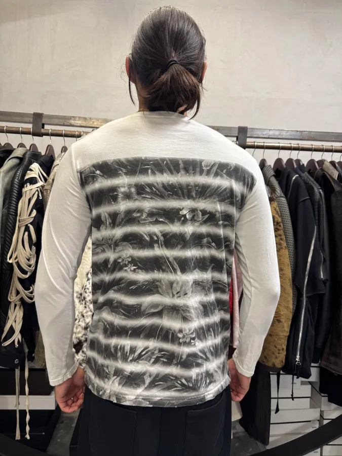 AW2015 Balmain Jungle Stripes White Longsleeves aGUdOcV 2