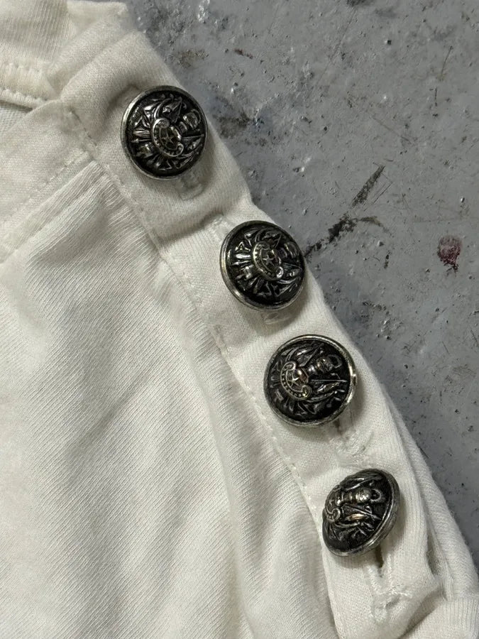 AW2015 Balmain Jungle Stripes White Longsleeves aGUdOcV 6