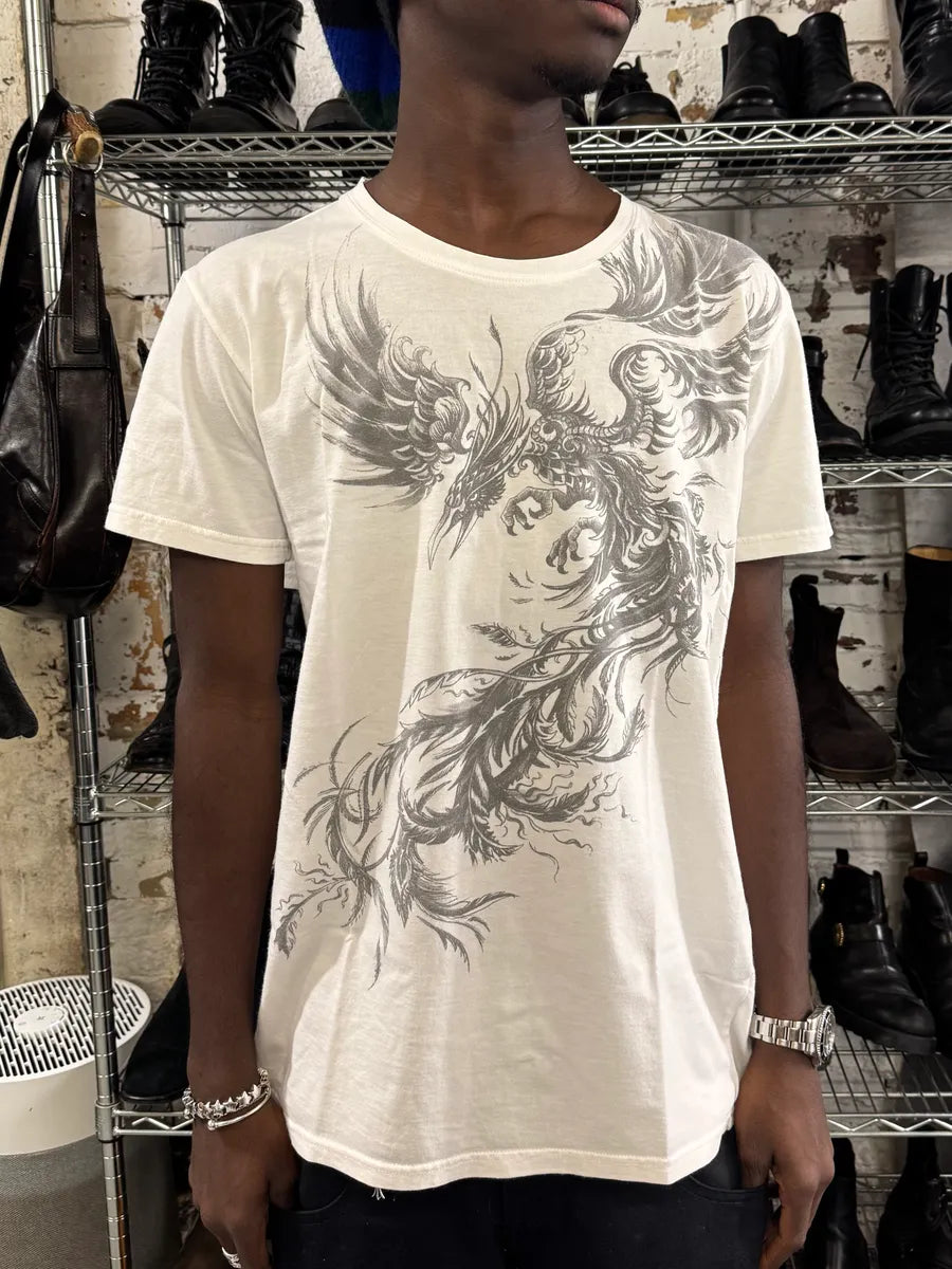 AW2015 Balmain Phoenix White T-Shirt MRPNByh 1