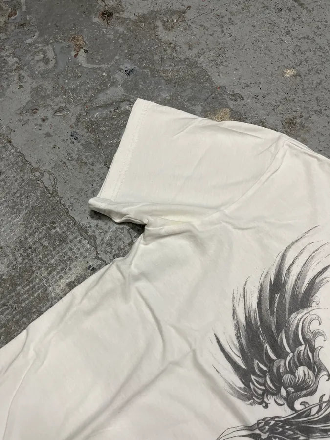 AW2015 Balmain Phoenix White T-Shirt MRPNByh 4