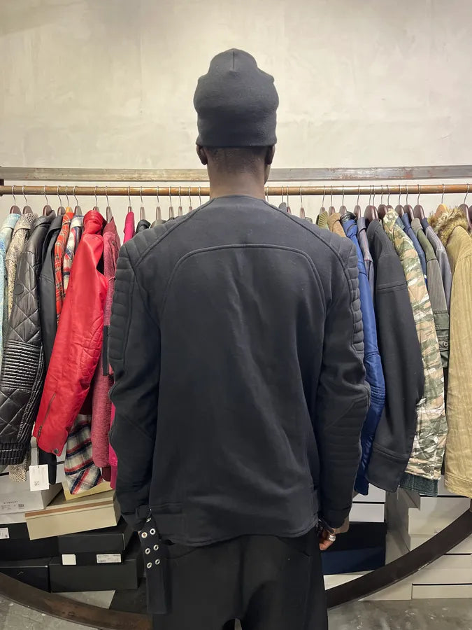AW2015 Balmain x H&M Black Horpist Biker Sweater SSxLNAN 4
