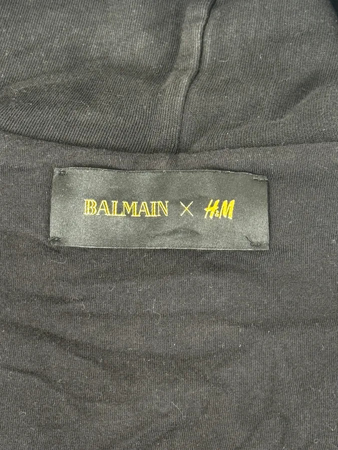 AW2015 Balmain x H&M Black Padded Zip-up Hoodie SkmNXPj 9