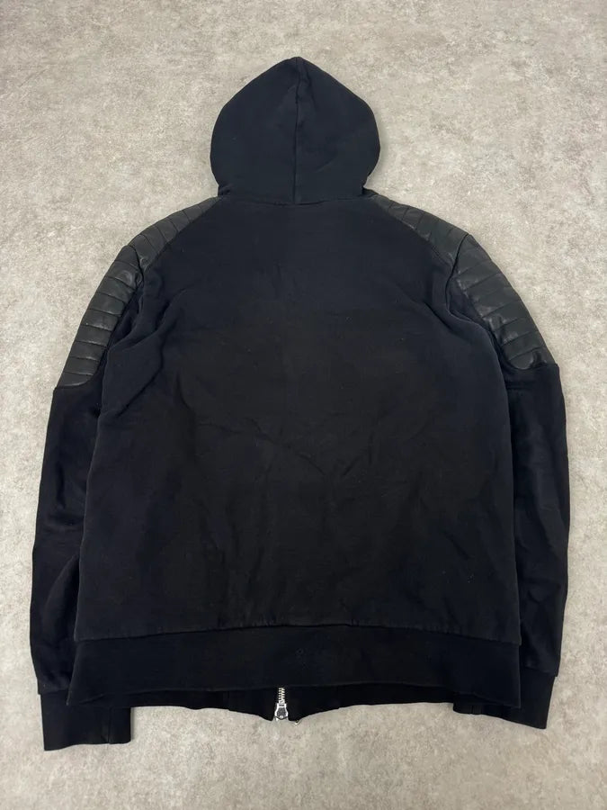 AW2015 Balmain x H&M Black Padded Zip-up Hoodie SkmNXPj 3
