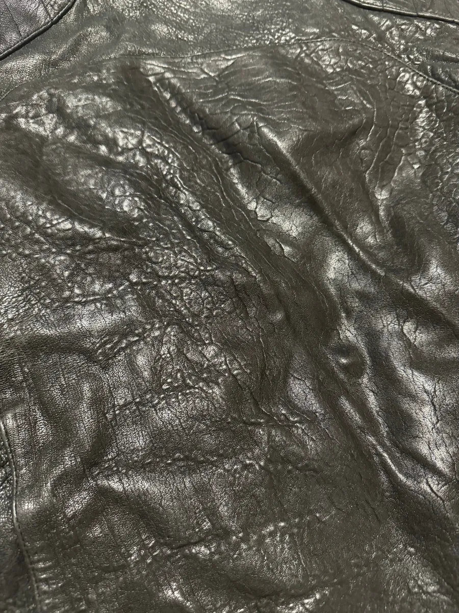 AW2015 Balmain x H&M Pure Biker Black Leather Jacket dCjoXFY 2