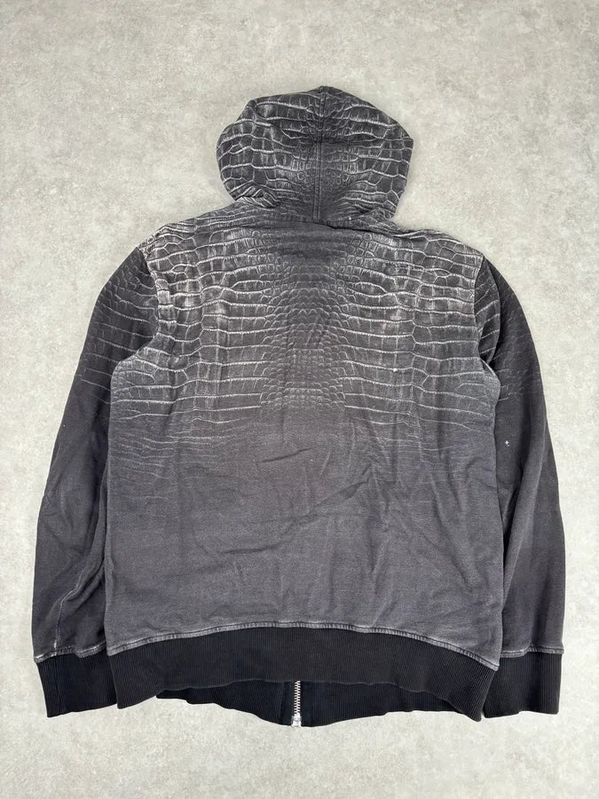 AW2015 Cavalli Grey Obscure Crocodile Effect Zip-up Hoodie jEAdvBr 4
