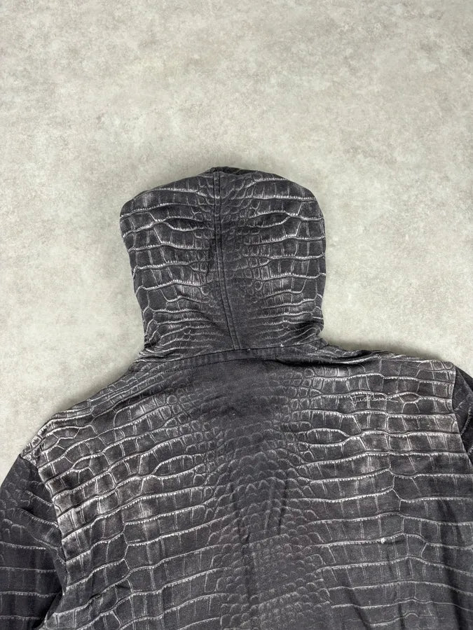 AW2015 Cavalli Grey Obscure Crocodile Effect Zip-up Hoodie jEAdvBr 5