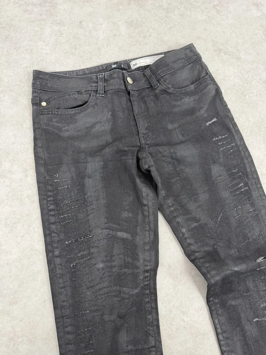 AW2015 Cavalli Black Skinny Obscure Rock Denim Jeans ynKWppG 11