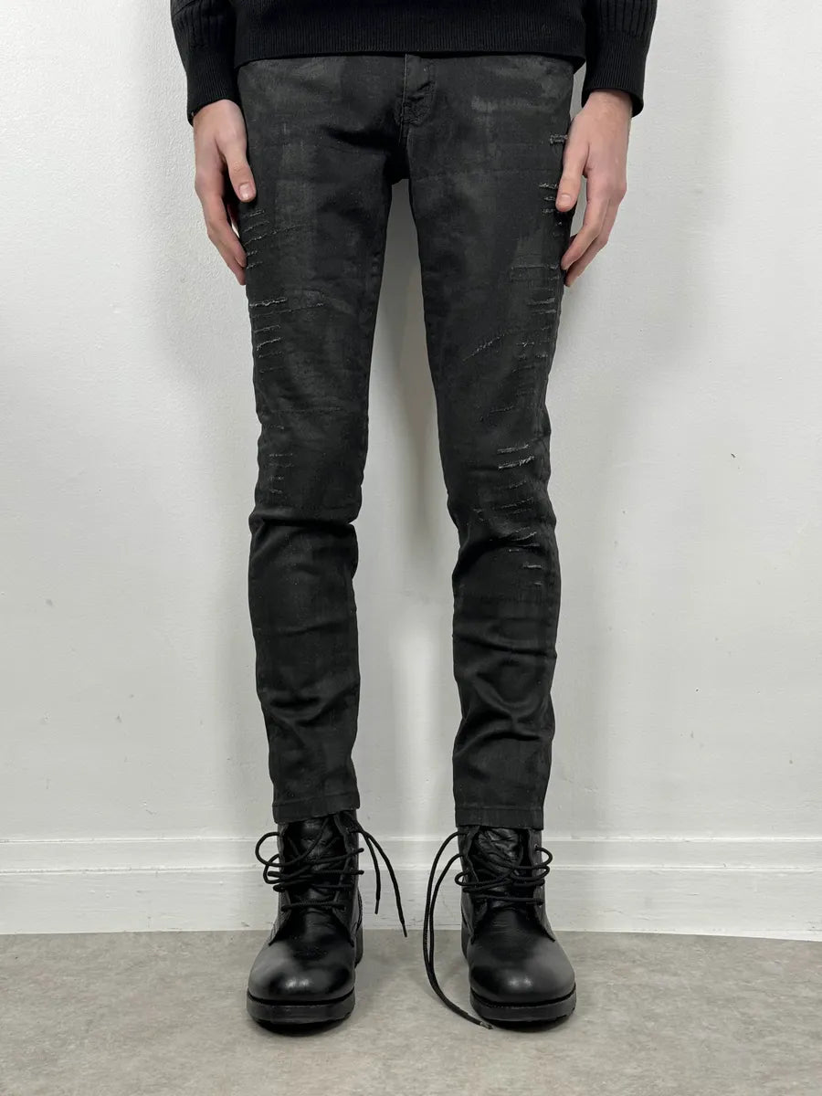 AW2015 Cavalli Black Skinny Obscure Rock Denim Jeans ynKWppG 3