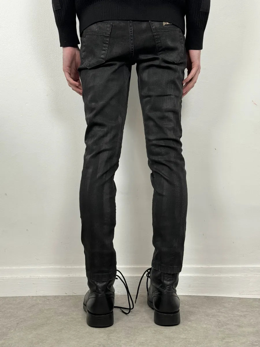 AW2015 Cavalli Black Skinny Obscure Rock Denim Jeans ynKWppG 4