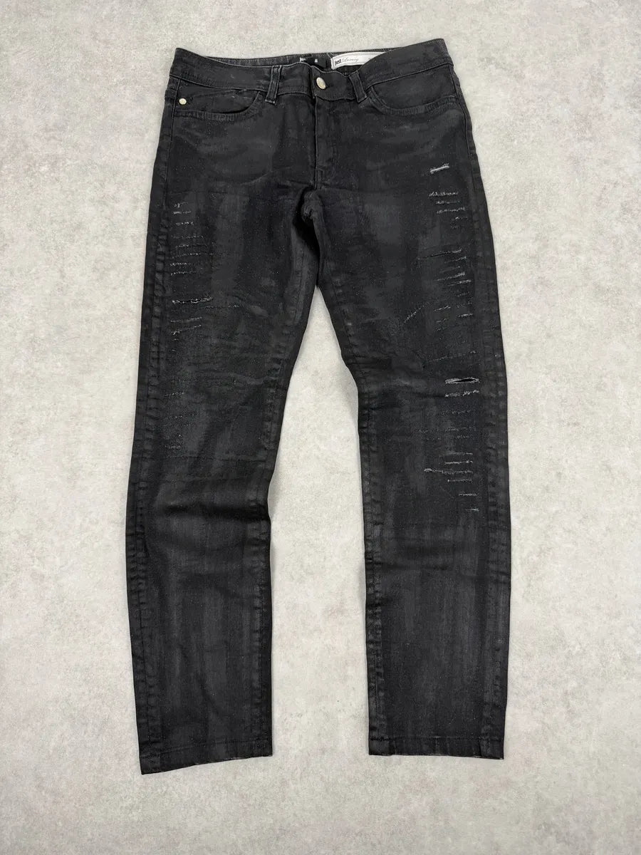 AW2015 Cavalli Black Skinny Obscure Rock Denim Jeans ynKWppG 5