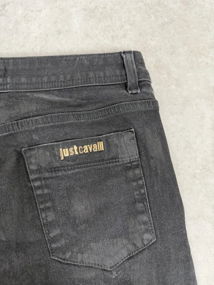 AW2015 Cavalli Black Skinny Obscure Rock Denim Jeans ynKWppG 6