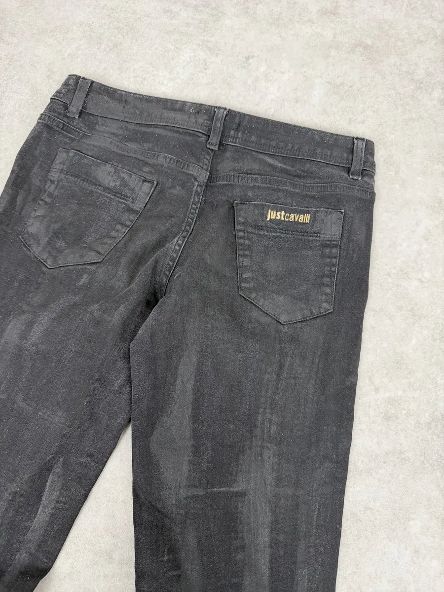 AW2015 Cavalli Black Skinny Obscure Rock Denim Jeans ynKWppG 7