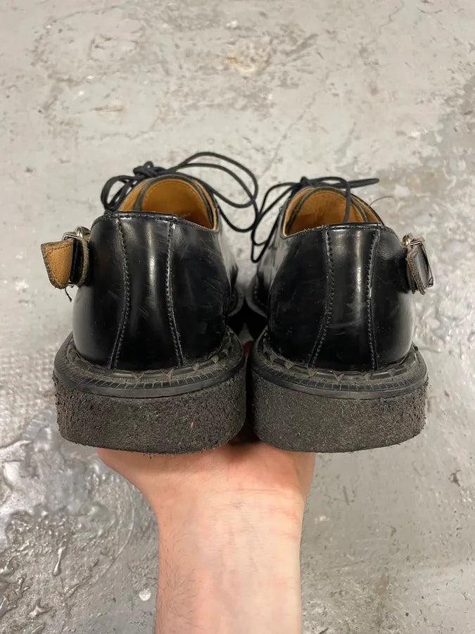 AW2015 Comme des Garçons Homme x George Cox Black Leather Buckles Loafers (42eu/us8.5) dEcpRkb 6